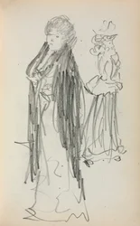Szkicownik włoski: Dwie stojące kobiety strona 129, 1898-1899.