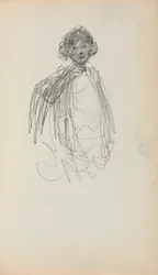 Szkicownik włoski: Kobieta, długość do pasa strona 217, 1898-1899.