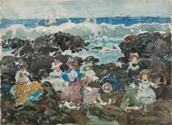 Surf, Cohasset, ok. 1900-5 (akwarela i grafit)