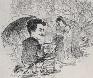Rops malujący swoich zbieraczy oliwek, 1877