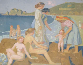 Kąpiących się w Perros-Guirec, ok. 1909-1912.