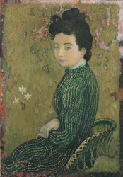 Eva Meurier w zielonej sukni, 1891