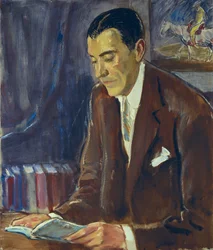 portret PEREZ DE AYALA, Ramon (1888-1962), hiszpański pisarz (olej na płótnie)