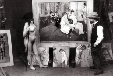 Henri de Toulouse-Lautrec w swoim studio