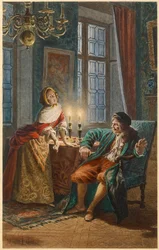 Moliere i Madeleine Bejart (ilustracja)