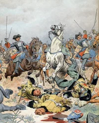 Wojna o sukcesję hiszpańską: ostatnia szarża kawalerii francuskiej w bitwie pod Malplaquet (Belgia) 11 września