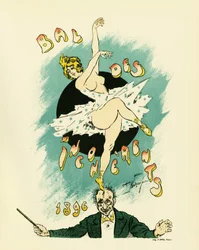 Plakat do balu niespójnych, bal zorganizowany w latach 1885-1896 w Paryżu w ramach ruchu artystycznego zapoczątkowanego przez Julesa Levy