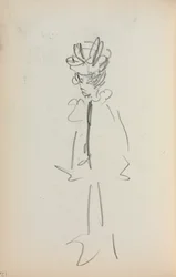 Włoski szkicownik: Stojąca kobieta, widok 3/4 (strona 126)