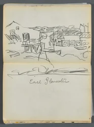 Szkicownik - The Granite Shore Hotel, Rockport, strona 080 i 81: "East Gloucester"
