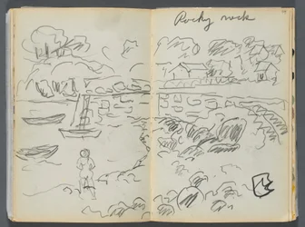 Szkicownik - The Granite Shore Hotel, Rockport, strona 088 i 89: "Rocky Neck"