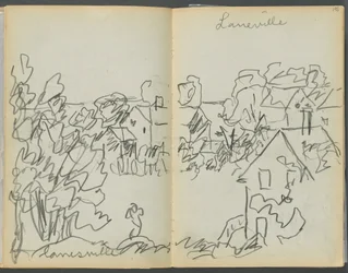 Szkicownik - The Granite Shore Hotel, Rockport, strona 144 i 145: "Lanesville"