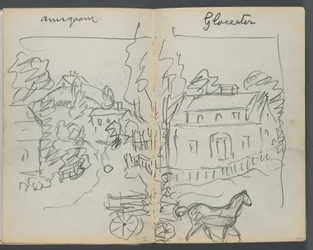 Szkicownik, The Dells, nr 127, strony 176 i 177: "Annisquam - Glocester"