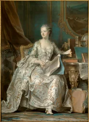 Portret Jeanne Antoinette Poisson, markizy de Pompadour (znanej jako Madame de Pompadour)