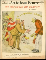 Okładka „L’Assiette au Beurre”, numer 468, w kolorze satyrycznym