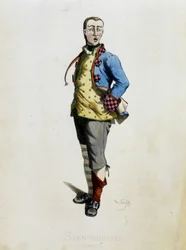 Stenterello czerpie z „Masques et bouffons” (komedia włoska), tekst i rysunki Maurice Sand, ryciny A. Manceau, przedmowa Georges Sand, Paryż, Michel Levy Freres