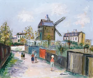 Le Moulin de la Galette, ok. 1930 r. (olej na płótnie)