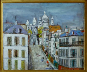Rue Chappe, Montmartre, ok. 1937 r. (olej na desce)