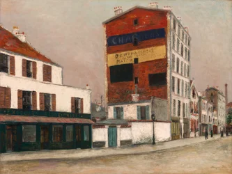 Czerwona ściana, Boulevard de la Chapelle, ok. 1910 r. (olej na desce)