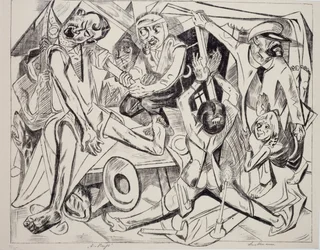 Malepatrus, Max Beckmann (1884-1950), litografia. Niemcy, XX wiek.