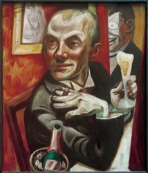 Autoportret z kieliszkiem szampana