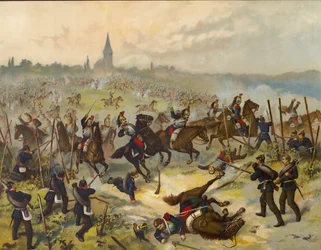 Atak francuskich kirasjerów pod Morsbronn, bitwa pod Worth