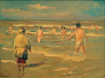 Kąpiący się chłopiec
