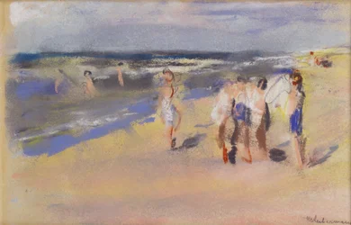 Plaża, ok. 1910 (rysunek kredą)