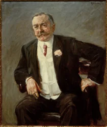 Portret przemysłowca tajnego radnego Friedricha Carla Duisberga, siedzącego