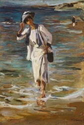 Kobieta na plaży. 1908
