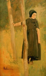 Max Liebermann, dziecko pod drzewami