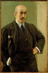 Autoportret w garniturze na stojąco