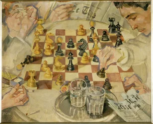 Szachiści (obraz na płótnie)