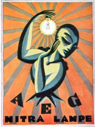 Lampa nitrowa AEG / projekt plakatu