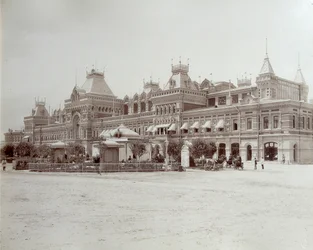 Główny budynek targowy, Wystawa Ogólnorosyjska, Niżny Nowogród, Rosja, 1896 r.