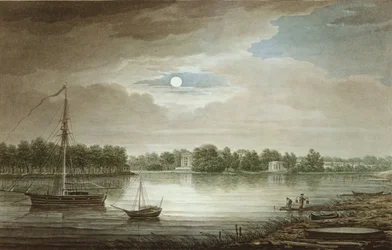 Rzeka Newka w pobliżu mostu Yelagina, 1829