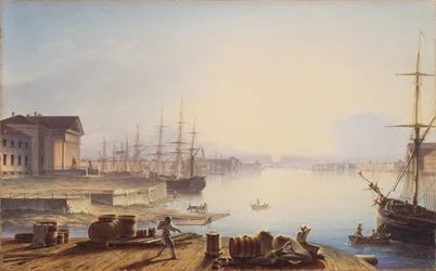 Wschód słońca nad Newą w Petersburgu, 1830