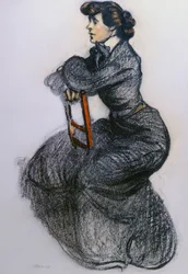 Colette, c.1906-7 (węgiel i pastel)