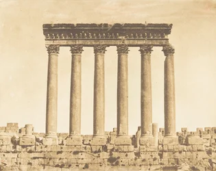 Kolumnada Świątyni Słońca w Baâlbek Heliopolis, 15 września 1850 r.