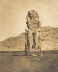 Monolityczny kolos Amenophisa III w Tebach, 1849-50.
