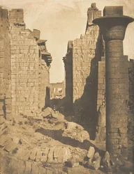 Dwór Bubastytów i Wejście do Sali Hypostylowej Pałacu Karnac, Teby, 1849-50.