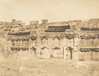 Wnętrze obudowy świątyni Baalbek Heliopolis, 15 września 1850 r.