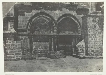 Jerozolima, Dolne Arkady Kościoła Grobu Świętego, Palestyna, 184951, druk 1852.