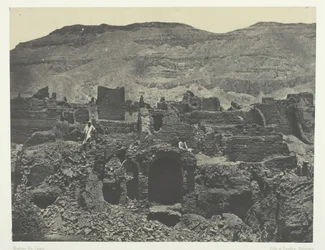 Medinet-Habou, Ruiny miasta Papa, Teby, 184951, wydrukowany 1852.