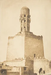 Zachodni minaret Meczetu Kalifa Hakema, Kair, 9 stycznia 1850 r.