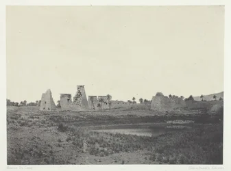 Pałac Karnak, Południowa Propyleje, Teby, 184951, druk 1852.