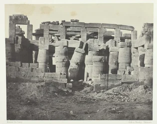 Pałac Karnak, Sala Hypostyle Zabrana na Północ, Teby, 184951, wydruk 1852.