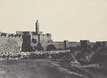 Palestyna. Jerozolima. Zachodnia część murów, 1850 r.