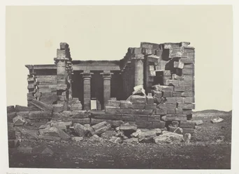 Świątynia Maharakka (Hièra Sycaminos Des Grecs); Nubia, płyta 96 z albumu "Egypte, Nubie, Palestine et Syrie" (1852)