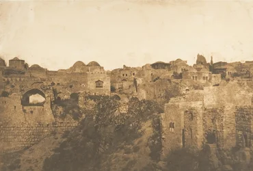 Widok na sadzawkę probatyczną i sąsiedztwo w Jerozolimie, sierpień 1850 r.