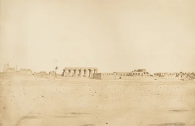 Widok ogólny ruin Luksoru, zaczerpnięty z Teb Zachodnich, 1849-50.